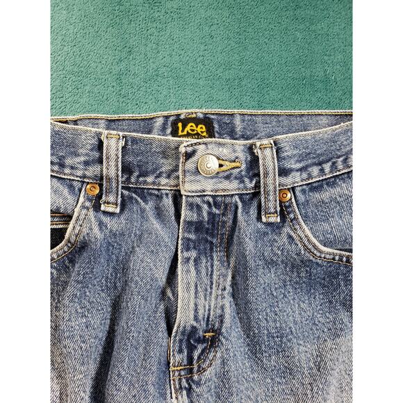 Lee Jeans Sz 32x29 Mens Blue Stretch Pants Denim Casual Comfort Light Straight - Picture 10 of 16